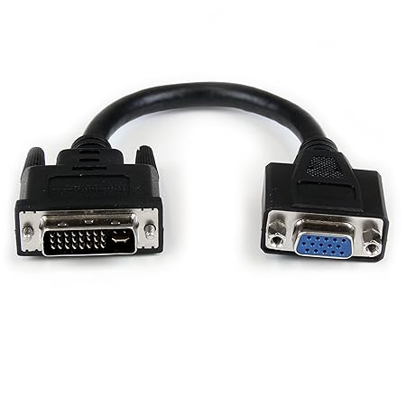 StarTech.com VGA auf DVI Monitor Adapter 20 cm - VGA (15 pin) (Buchse) DVI-I (29 pin) (Stecker) Kabel - VGA/ DVI Dongle