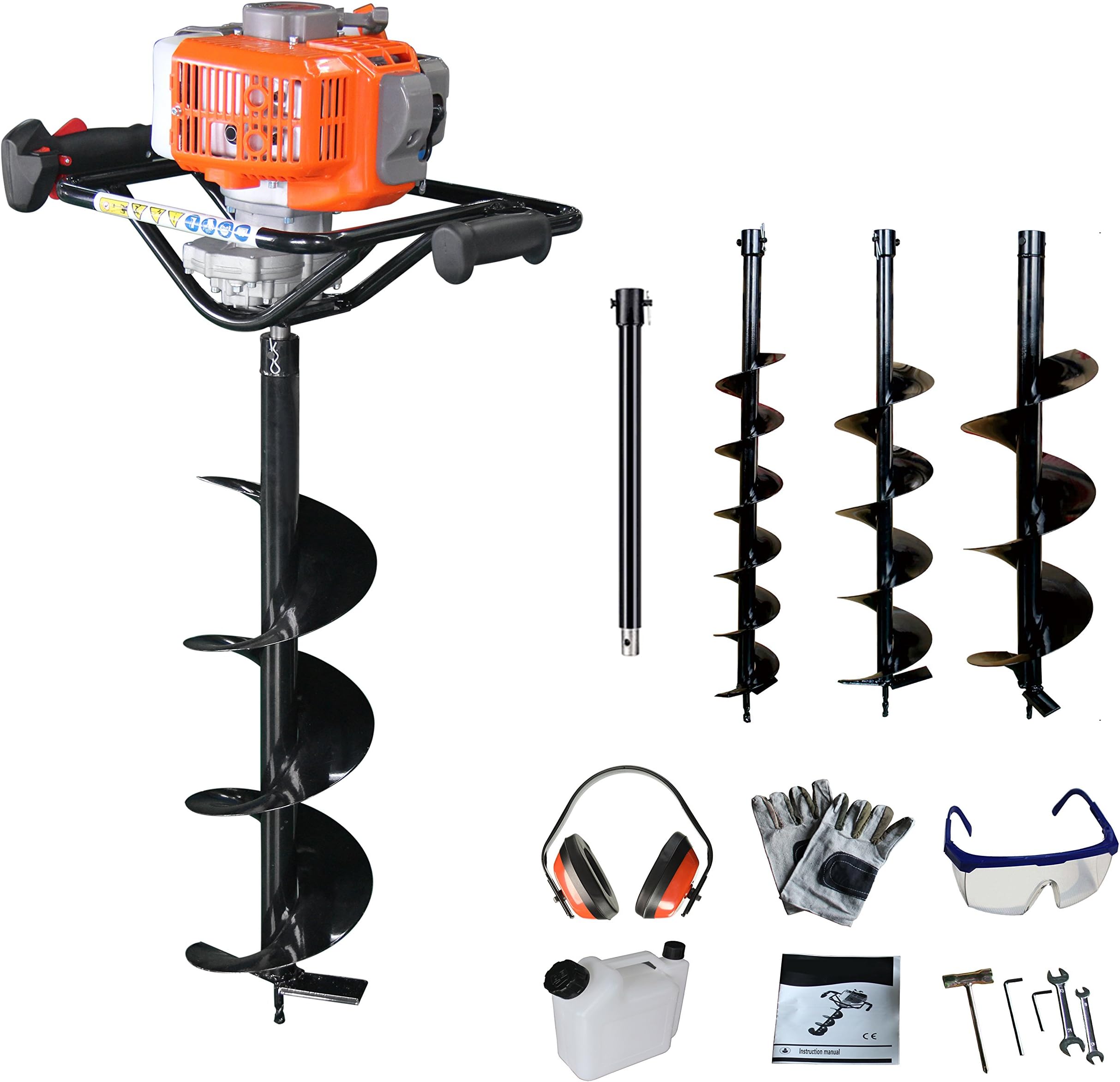 PROYAMA 54CC 2 Stroke Post Hole Digger One Man Auger (4", 6" and 8") + Extention