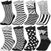 Falari Men Colorful Funny Novelty Crazy Combed Casual Dress Socks & Argyle Socks