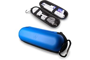 W WILKEN Wilken Electric Toothbrush Case | Universal Travel Case | EVA Toothbrush Case | Compatible with Oral B Pro, Phillips Sonicare and More | (Blue)