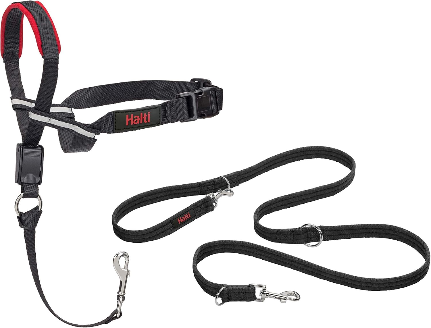 Halti Optifit Headcollar and Training Lead Combination Pack, Stop Dog
