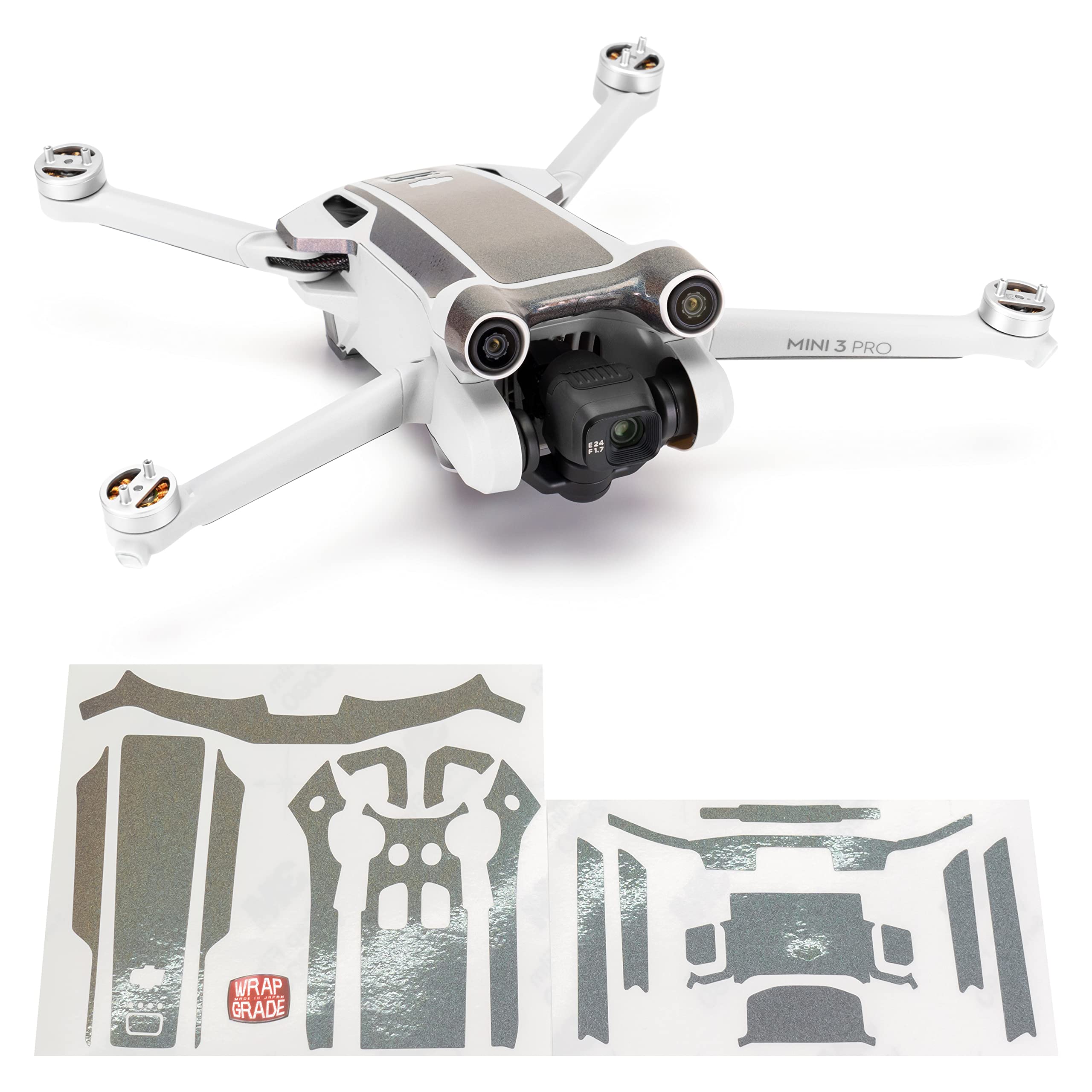 WRAPGRADE Skin Stickers compatible with DJI Mini 3 Pro | Accent Color (COLORATION-X) — image 1