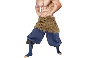 COSINSTYLE Anime Cosplay Costume for Hashibira Inosuke Pants Fancy Dress Adults Pants Loose of Men Small-Large