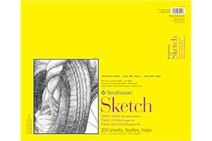 Strathmore 300 Series Sketch Pad, 14x17 inch, 100 Sheets, Glue Bound - Artist Sketchbook for Drawing, Illustration, Art Class Students