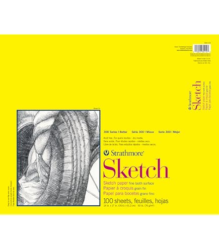 Strathmore Artagain Zeichenblock – Kohleschwarzes Papier, 15 X 23 Cm, 24 Blatt, 160 G/m²