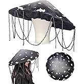 Dreamstall Mushroom Hat Costume Cosplay Accessory Hat Cap, Oversized with Wired Brim (Black)