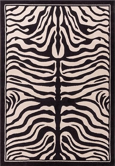 Amazon Com Zebra Print Rug Contemporary Area Rugs 5x8 Zebra Rugs Large 5x7 Zebra Rugs For Living Room Animal Print Rugs Medium 5 X8 Furniture Decor