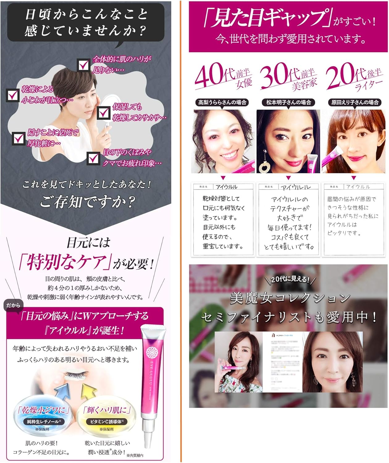 Amazon Co Jp Fabius アイウルル Eyeululu 目元クリーム 目元美容液 アイクリーム 1ヶ月分15g 日本製 初回お試し価格有 ビューティー