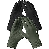 REACH STAR Winter Gloves, Glove for Men Women, Upgraded Touch Screen Texting Warm Running with Thermal Soft Knit Lining