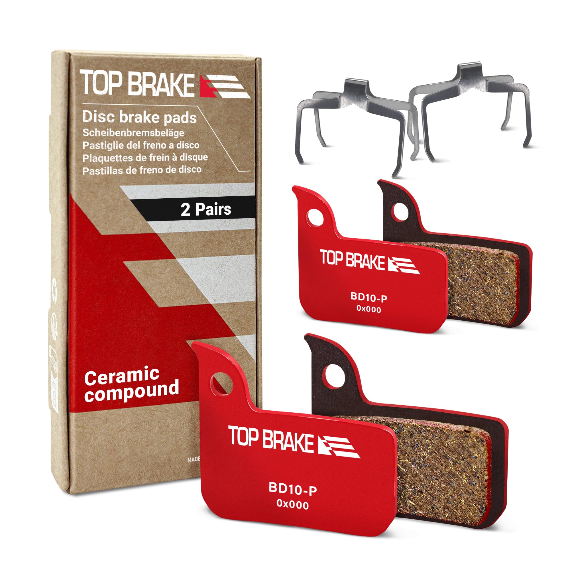 TOP BRAKE 2 Pairs Disc Bike Brake Pads for AVID SRAM Level TLM/Ultimate,Force 22/1,Red eTap HRD,Rival 1 / Rival 22,S700 B1, S900 HRD