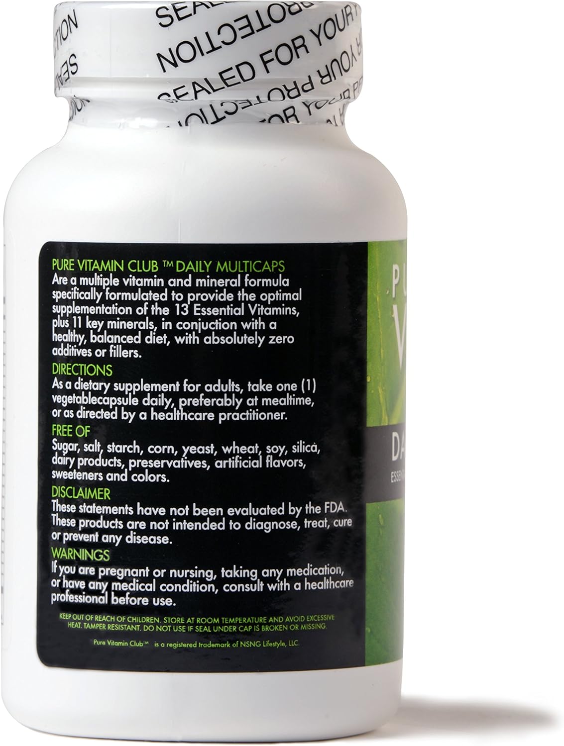 Daily Multivitamins - 90 Day Supply - NO Fillers, NO Binders, NO Added Ingredients. Simply The Perfect Blend of Vitamins and Minerals to Supplement a Balanced Diet. Pure Vitamin Club Daily Multicaps.: Health & Personal Care