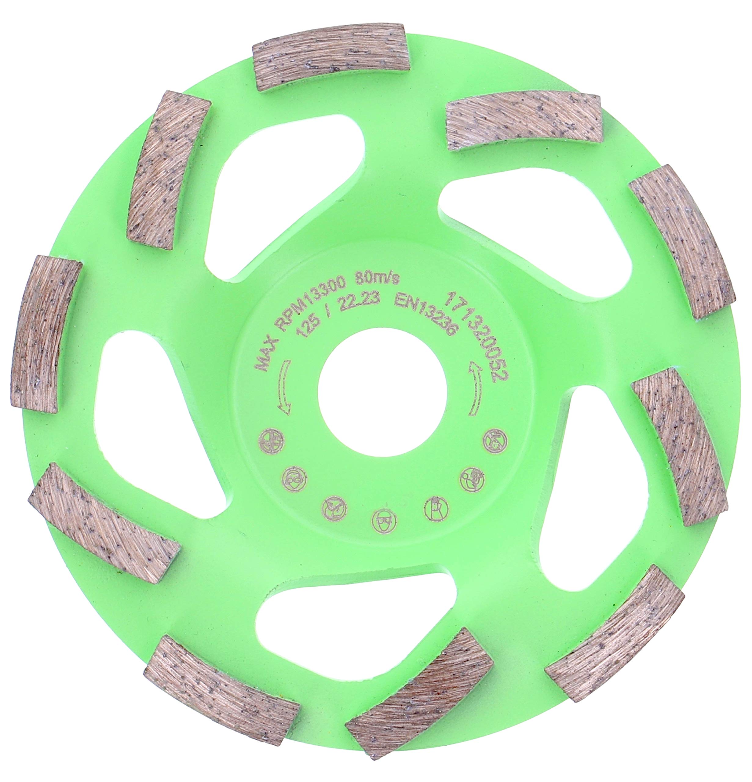 PRODIAMANT Premium Diamond Grinding Cup Wheel Concrete Turbo 125 mm 5" x 22.23 mm Diamond Grinding Cup 125mm Matching Angle Grinder