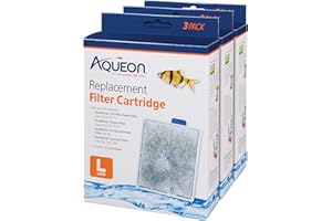 Aqueon Aquarium Fish Tank Replacement Filter Cartridges Large - 9 Pack