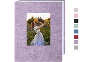 Cherrich Small Photo Album 4x6 100 Pockets Linen Cover Picture Book Holds 4x6 Photos for Wedding, Baby, Family, Graduation