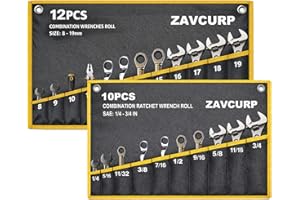 2PCS Wrench Roll Organizer Wrench Roll Up Pouch Heavy-Duty Tool Bag With Labeled Pockets Portable Waterproof Oxford Storage 1