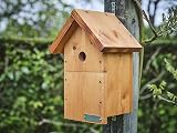 Green Feathers Bird Box Deluxe Wood 32mm Hole Waterproof Ventilated view 2