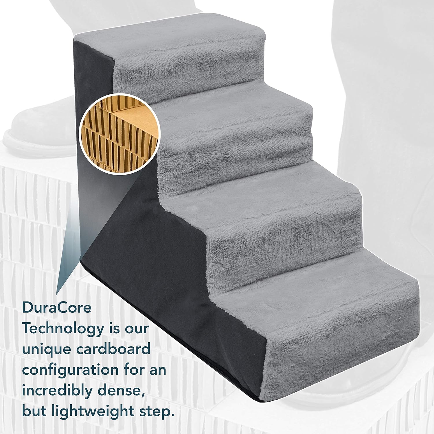 Dog and Cat Steps by Cozy Pet | Machine Washable Cover with Non Skid Bottom : Pet Supplies