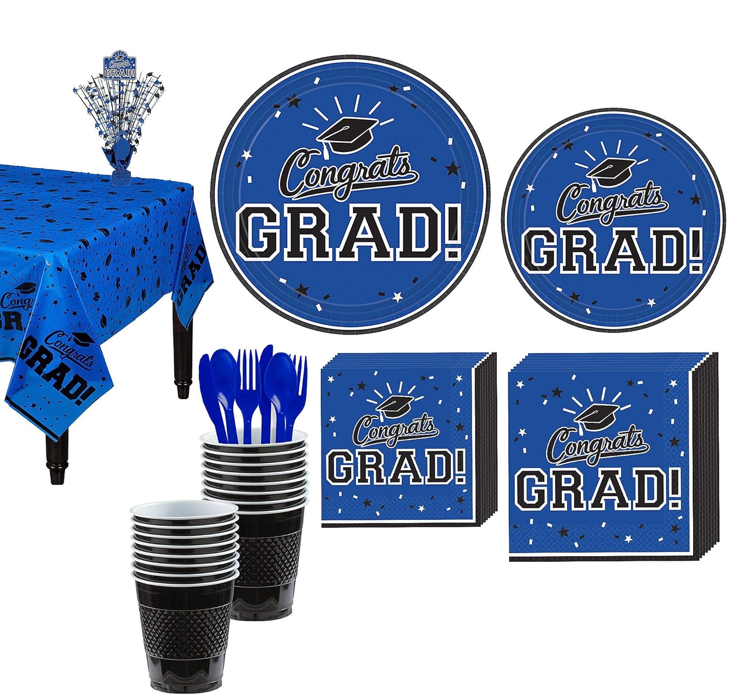 Party City Congrats Grad Blue 2019 Graduation Decorations