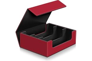 Kitoyz 1800+ Trading Card Storage Box, Magnetic Closure Card Deck Boxes, PU Leather Card Box Card Storage Case for Magic Commander TCG TGG Cards Sport Cards
