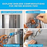 Blue Marble National Geographic Magnetic Marble Run 75-Piece STEM Kit view 7