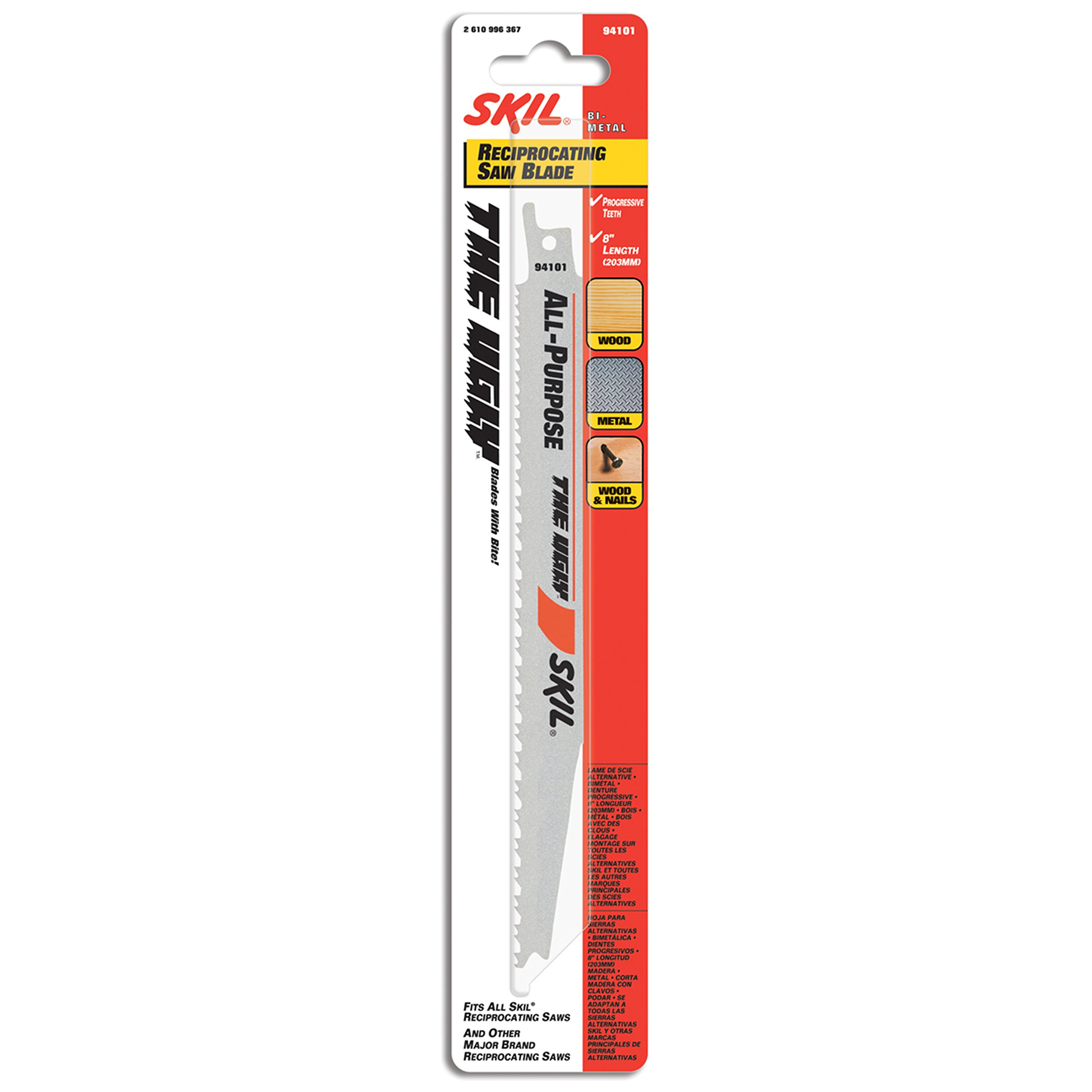 Skil94101 8-Inch "Ugly" Bi-Metal Reciprocating Saw Blade
