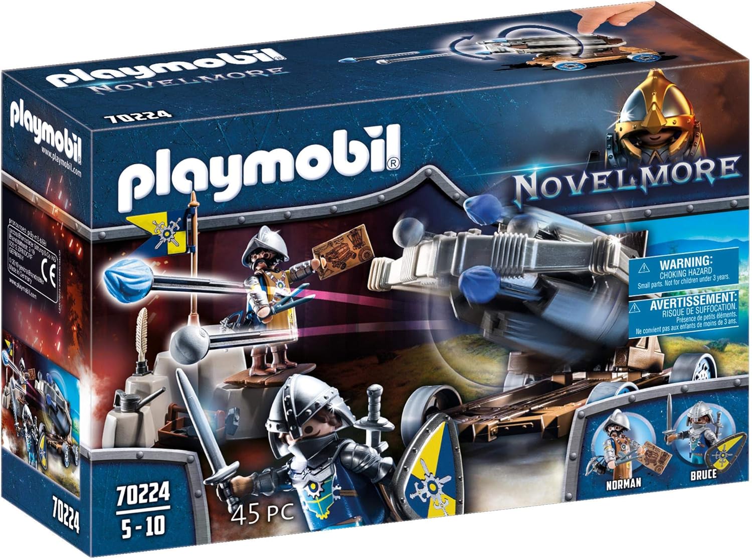 PLAYMOBIL Novelmore 70224 Geniale Wasserballiste, Für Kinder von 510