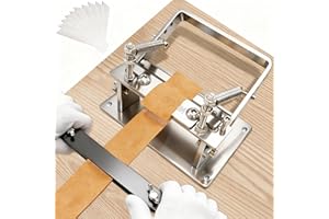 Manual Leather Splitter Machine with Adjustable Blade - Professional Leather Skiving Tool for Belts, Wallets, Bags & DIY Craf