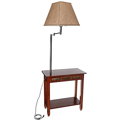 Rustic Slate Tile Chairside Swing Arm Lamp Table by Zambia Ubuy