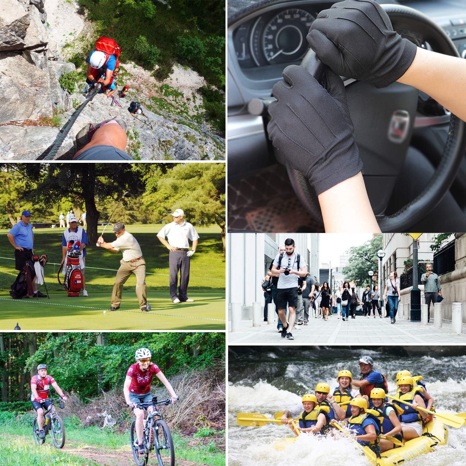 Bienvenu Driving Gloves for Men, Non Slip Touchscreen, Summer Sun Protection Gloves, Black: Clothing