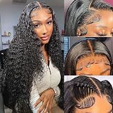 Daules Closure Wigs Human Hair 5x5 HD Lace Closure Wigs Deep Wave 18 Inch | Pre Plucked with Baby Hair,180% Density Glueless