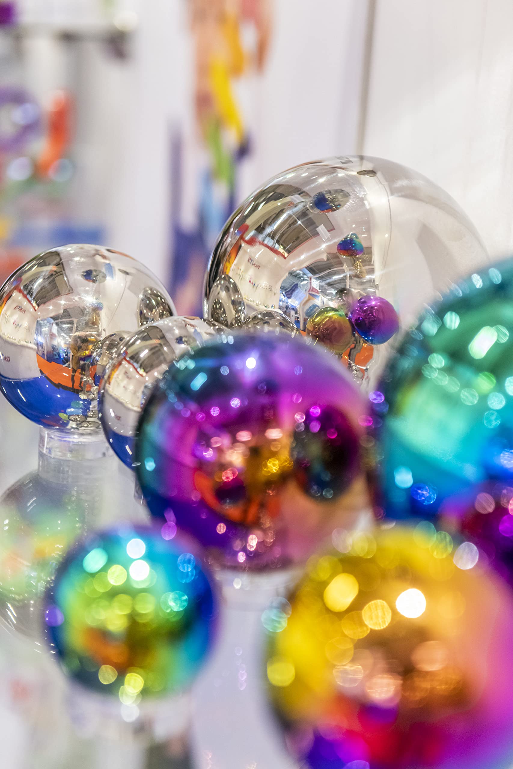 TickiT - 72221 Sensory Reflective Balls - Color Burst - Set Of 4 - Ages 0m+ - Mirrored, Iridescent Spheres For Babies And Toddlers - Calming Sensory Toy