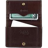 Tony Perotti Italian Leather Business Card Holder for Men and Women - Eco-Friendly Vegetable-Tanned Full Grain Leather Business Card Wallet Made in Italy