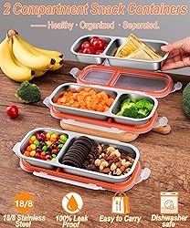 KTKUDY Stainless Steel Snack Container for Kids