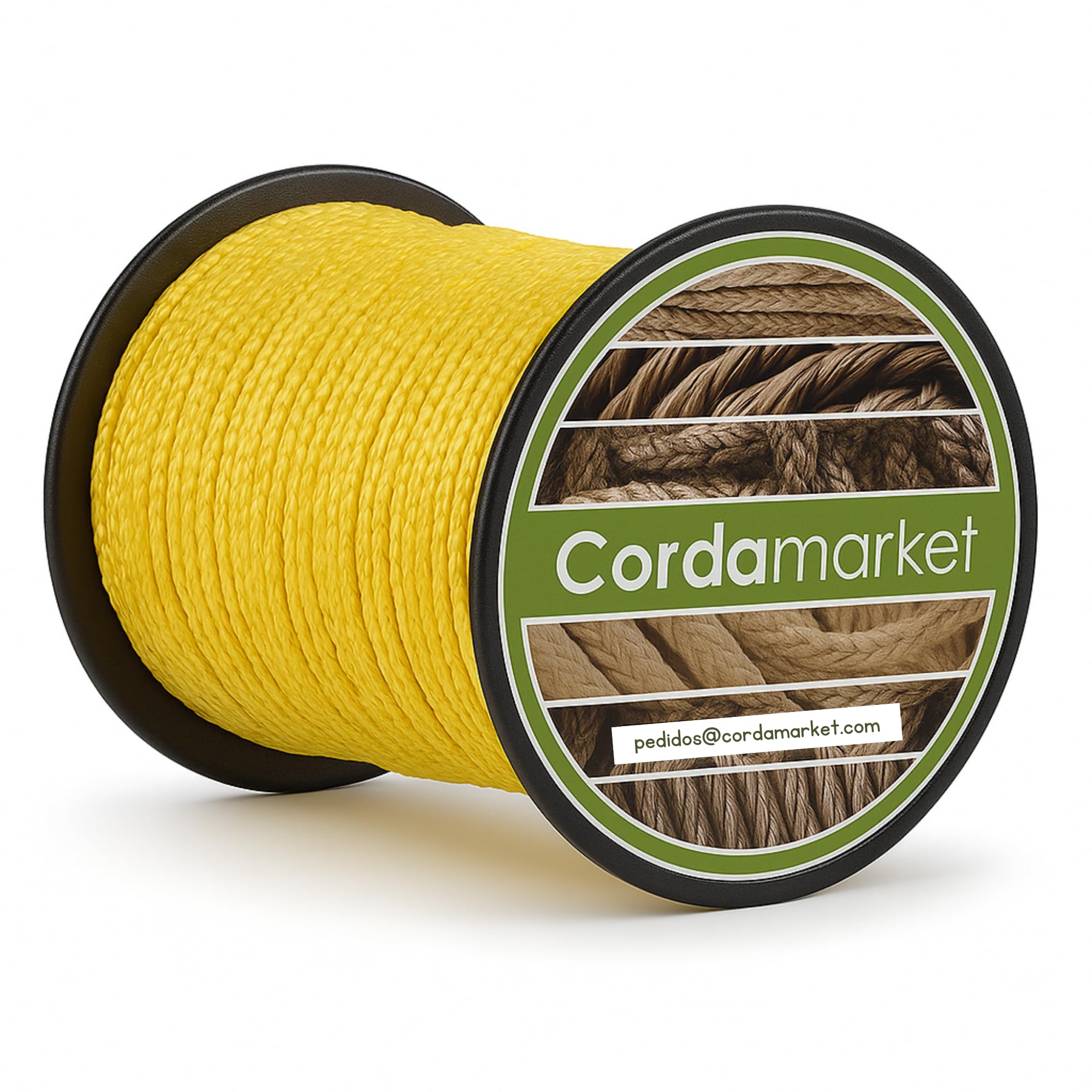 Cordamarket Driza Dyneema 3 mm, Adult Unisex, Yellow, 3 mm to 25 mts