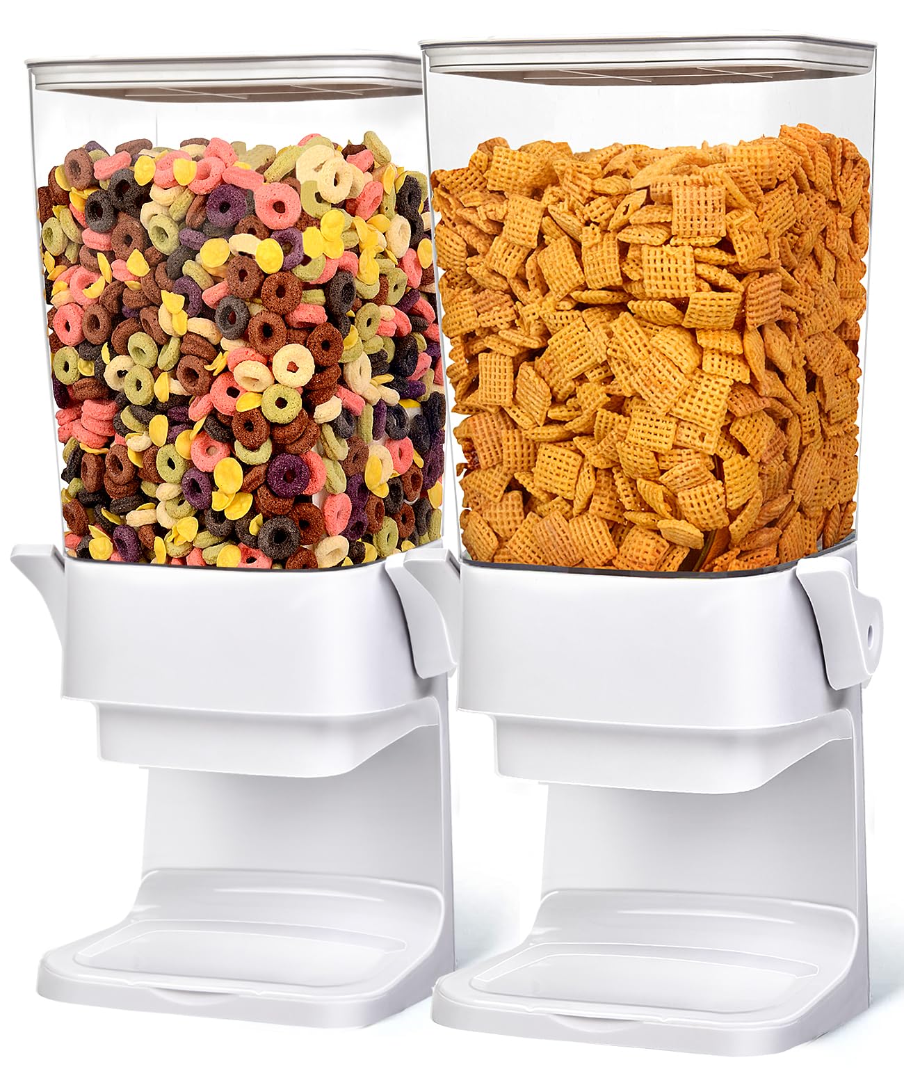 Photo 1 of ** ONLY ONE** Cereal Dispenser Countertop ,5.5L Cereal Containers Storage Dispenser for Pantry,Dry Food Storage Rice Containers,Candy Dispenser,Snack Organizer Machine for Grains, Nuts,Oatmeal, Pet Food White