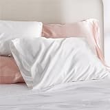 Bedsure Satin Pillowcase for Hair 2 Pack Queen Standard 50x75 cm White view 3