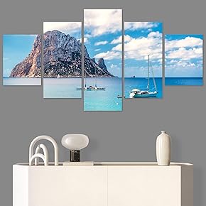 SIGNWIN 5 Panel Canvas Wall Art Modern Art...