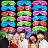 iGeeKid 30 Pack LED Glasses,Halloween Party Glasses Glow in The Dark Light Up Glasses Party Supplies Rave Neon Shutter Shades