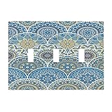 Xuejiaku Decorative Switch Plate Covers Boho Blue