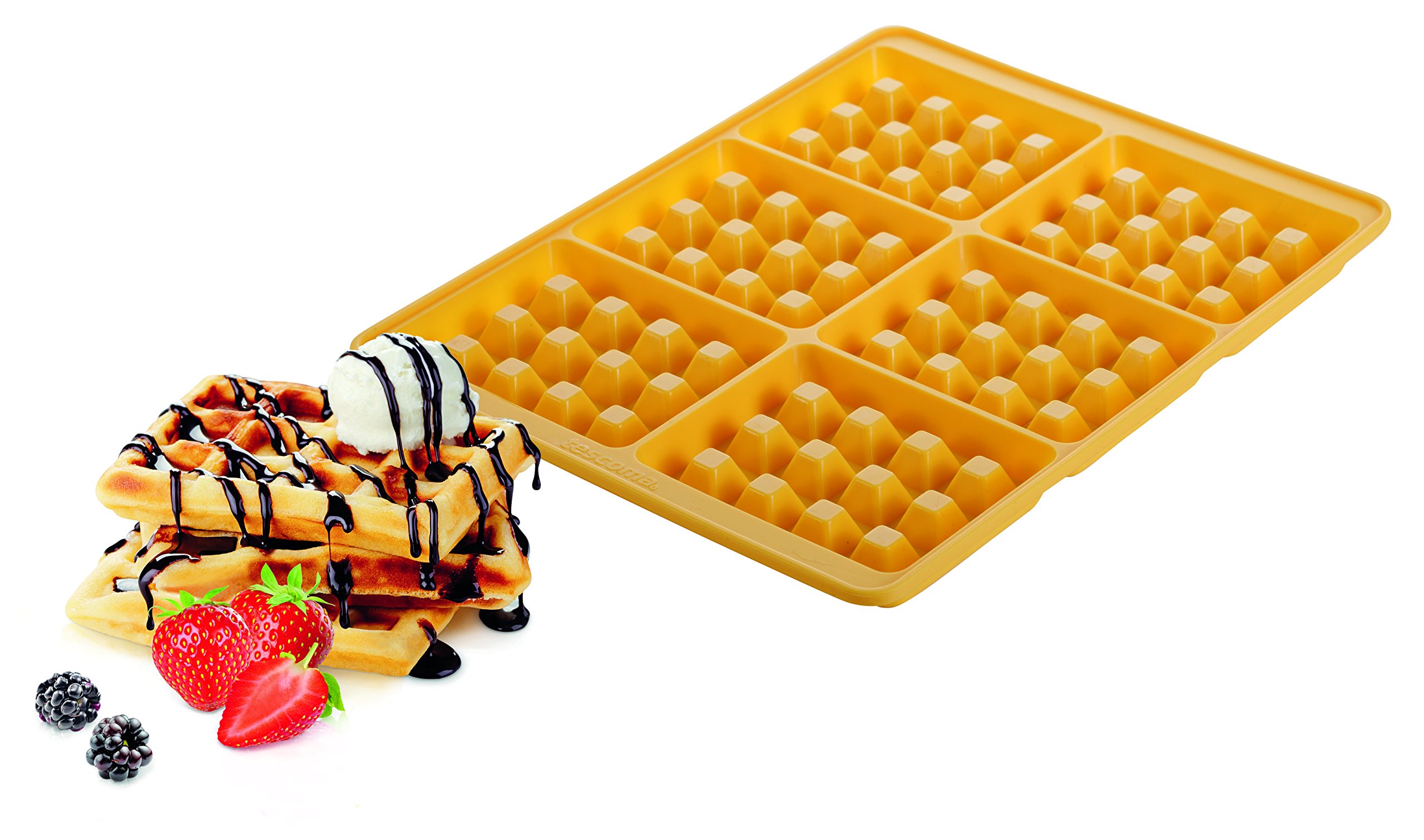Tescoma Pan for 6 Waffles Delicia Silicone, Assorted, 27.5 x 21.5 x 2 cm