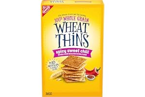 Wheat Thins Spicy Sweet Chili Snacks, Whole Grain Wheat Crackers, Snack Crackers, 8.5 oz