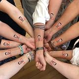 Beanprint Custom Face Name Temporary Tattoos - Heart Design 7842 (24 Pack) view 3