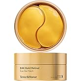 TEREZ & HONOR 24K Gold Retinol Under Eye Patches - 60 Korean Hydrogel Eye Masks with Collagen Peptide for Wrinkles, Dark Circ