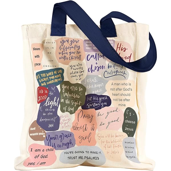 Canvas Tote Bag With Inspirational Winnie Design – Aesthetic Grocery Bag, Friendship Gift For Women - View #12