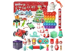 EUG-PRODUCTS Christmas Advent Calendar 2023 Boys&Princess, 24 Days Christmas Countdown Advent Calendar for Kids, Including 24 Fun Toys Christmas Party Favors and Surprise Gifts for Kids 3 Years and Up
