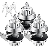 EASILOK Keyless Twist to Lock Deadbolt Lock, New Lathe Finish 304 Stainless Steel Casting Front Door Lock, Single Cylinder De