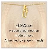 STORYJEWELLERY Sister Christmas Gifts, Sister Necklace, Sisters Gifts from Sisters, Gold Plated Link Necklace, Sisterhood Jewelry, Xmas Presents