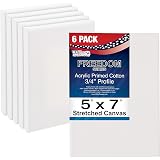 thumbnail image 2 of US Art Supply 4x4 Mini Stretched Canvas – Pack Of 12 Professional Primed Canvases 2 of 5