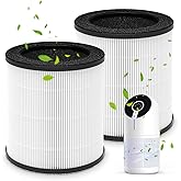M02 Replacement Filter Only Compatible with MOOKA M02 Air Purifier, 3-in-1 Pre-Filter, HEPA, High-Efficiency Activated Carbon Filter Filtration System, 2 Pack