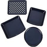 Wilton Non-Stick Diamond-Infused Navy Blue Toaster Oven Baking Set, 4-Piece